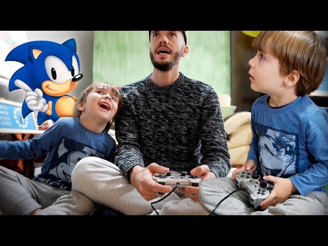 Sonic jogando vídeo game e ouvindo musica??