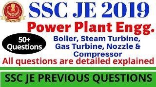 POWER PLANT ENGINEERING || POWER PLANT QUESTIONS FOR SSC JE || MECHANICAL ENGINEERING || SSC JE