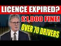 DVLA Warning 2025: Thousands of Over-70 Drivers Risk Fines Without Renewal