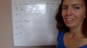 Find the first four terms of a sequence