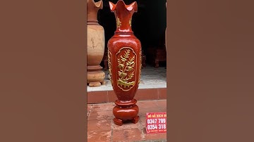 Siêu phẩm lục bình dát vàng gỗ xà cừ. Kt 1m80x50 đục tứ quý cực đỉnh. Lh 0354318894