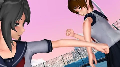 MMD Ayano vs Mina *Fight after school* [Motion download]
