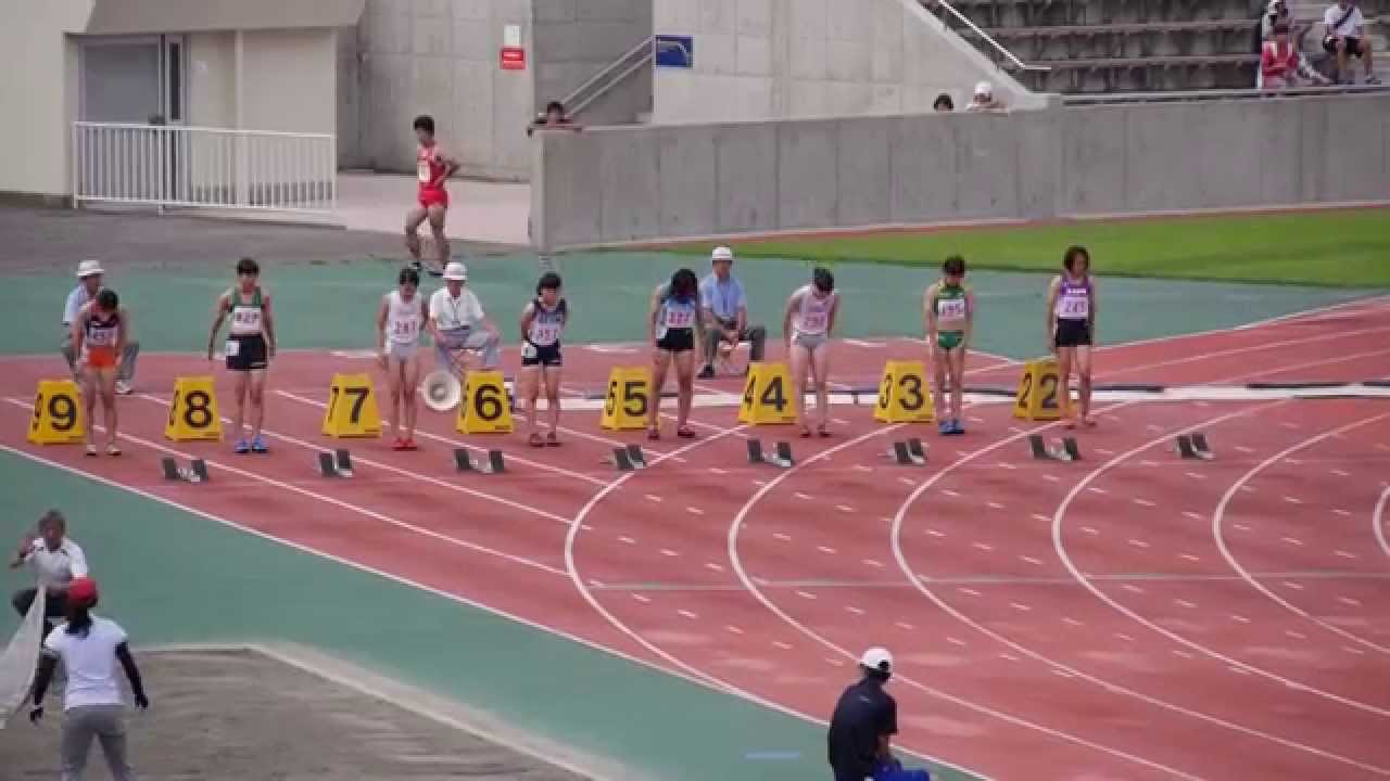 国体陸上群馬県予選15 少年b女子100m決勝 Youtube