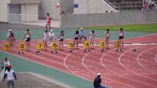 国体陸上群馬県予選2015 少年B女子100m決勝