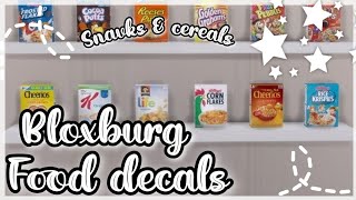 Bloxburg food decals ( snacks   cereals )/ pantry || Aulevea