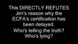Jim Putman--ECFA -church classification is NOT delay reason