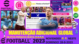 MANUTENÇÃO ADICIONAL, NEW BOX, 300 MOEDAS GRATIS ATUALIZAÇÃO NA LOJINHA EFOOTBALL 2023 MOBILE