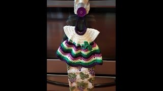 How to turn your Crochet Ripple Dress into a towel topper DIY tutorial