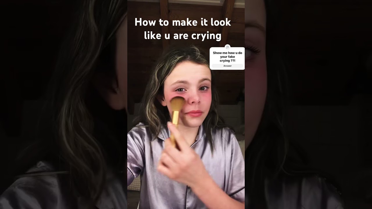 How to fake cry 😢 