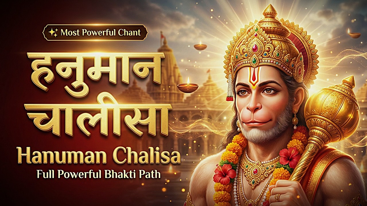 श्री हनुमान चालीसा | Hanuman Chalisa for Courage & Protection | Jai Hanuman Jai Shri Ram