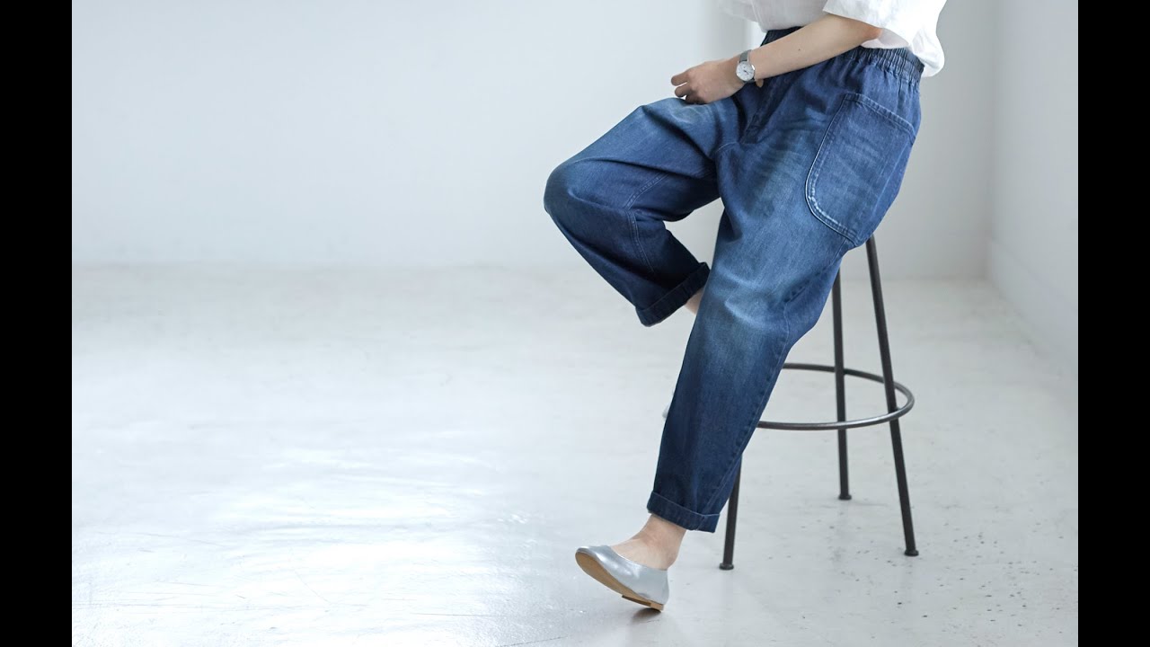 cotton denim balloon pants / stone washing ver. - atelier naruse