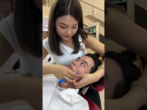 ASMR Female Barber Smooth Shave Calm Face Massage 