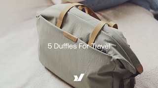 5 Duffles For Travel  Bellroy Weekender, Peak Design Travel Duffel, Patagonia, Pakt & Boundary