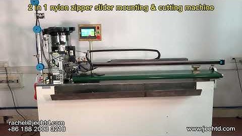 Two in One Nylon Zipper slider Mounting & Cutting Machine for Single Slider mounting