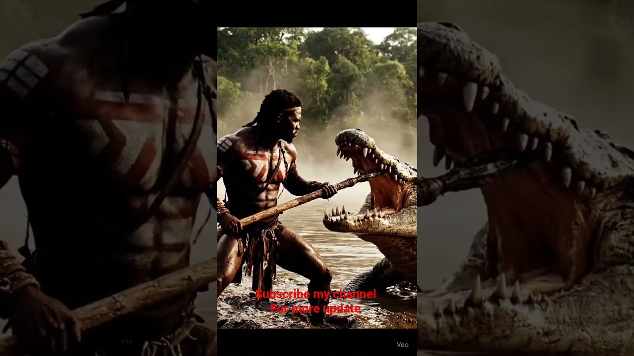 African Warrior vs Giant Crocodile – Epic Battle for Survival” 