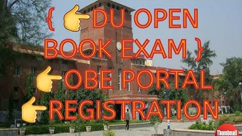 Open book exam du instructions | obe march exam | how to register on obe portal |  Full video coming