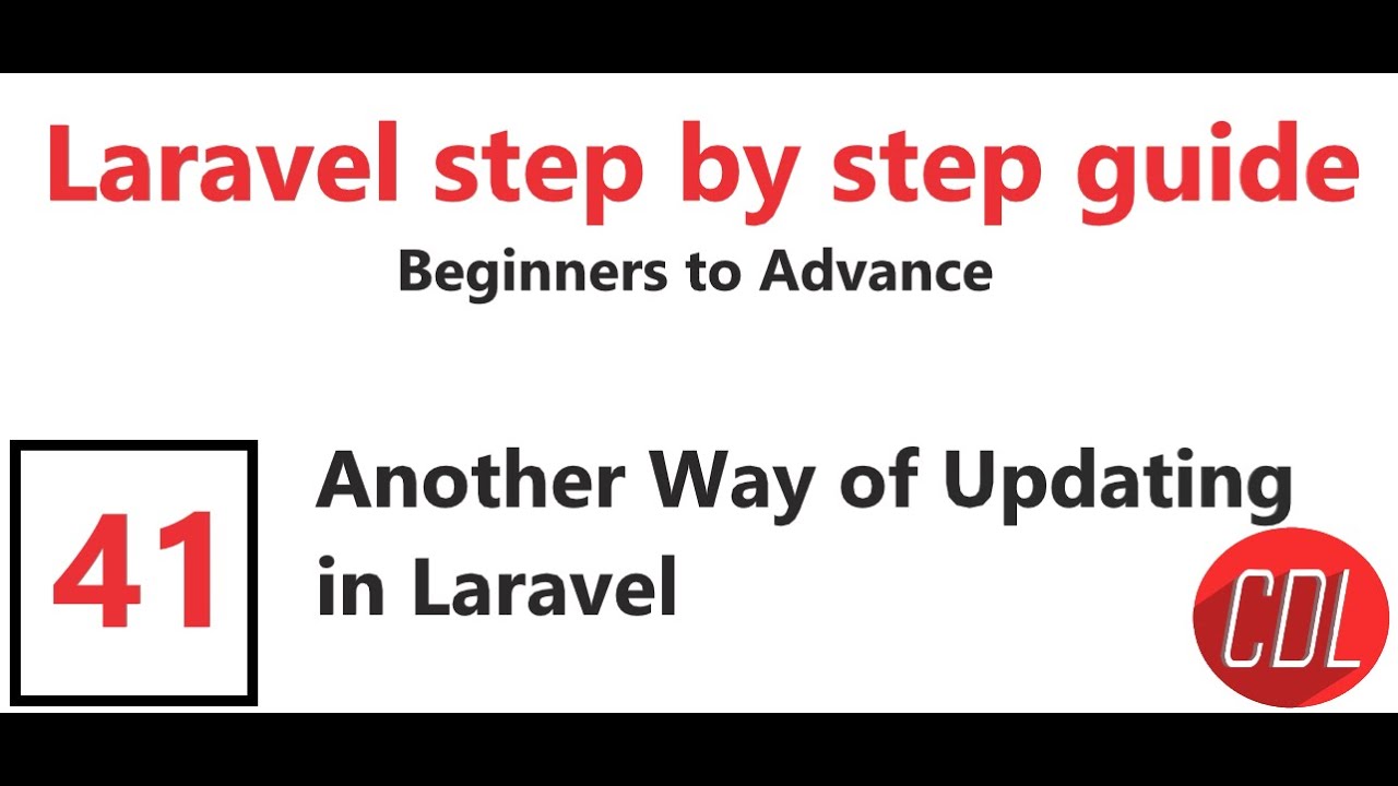 41 Another Way of Updating in laravel | Update user Information in ...