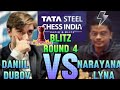 Brilliant Daniil Dubov defeated host Narayana Lyna in the 4th round of TATA STEEL CHESS INDIA