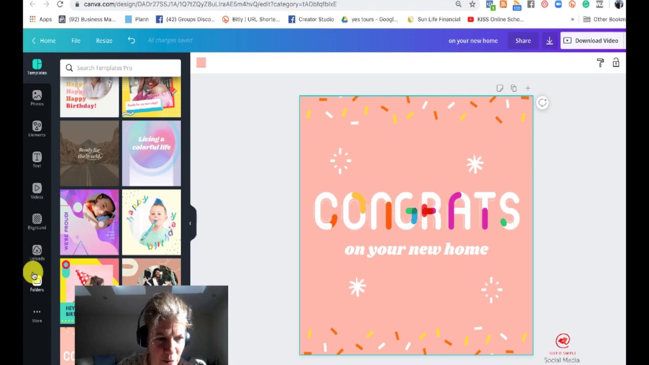 How to use the NEW animated Social Media Video Templates in Canva 2019 ...