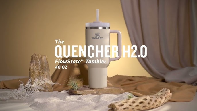 The Quencher H2.0 Flowstate Tumbler, 30 OZ Cream vs Rose Quartz 💧 Ca, Stanley 40 Ounce Tumbler