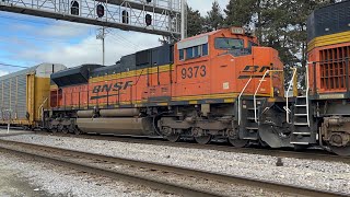 BNSF 9373 sd70ace thundercab trailing on a train at River Grove Illinois