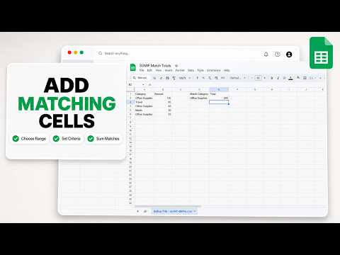 How to Use SUMIF in Google Sheets (Total Only Matches)