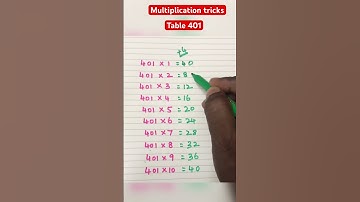 Multiplication tricks | table 401 #techpandian #trending #youtubeshorts #tabletricks #shorts