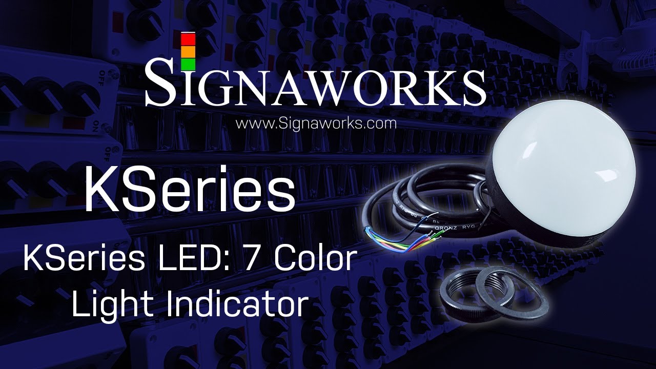 KSeries LED Indicator - 7 Color Beacon - Signaworks - YouTube