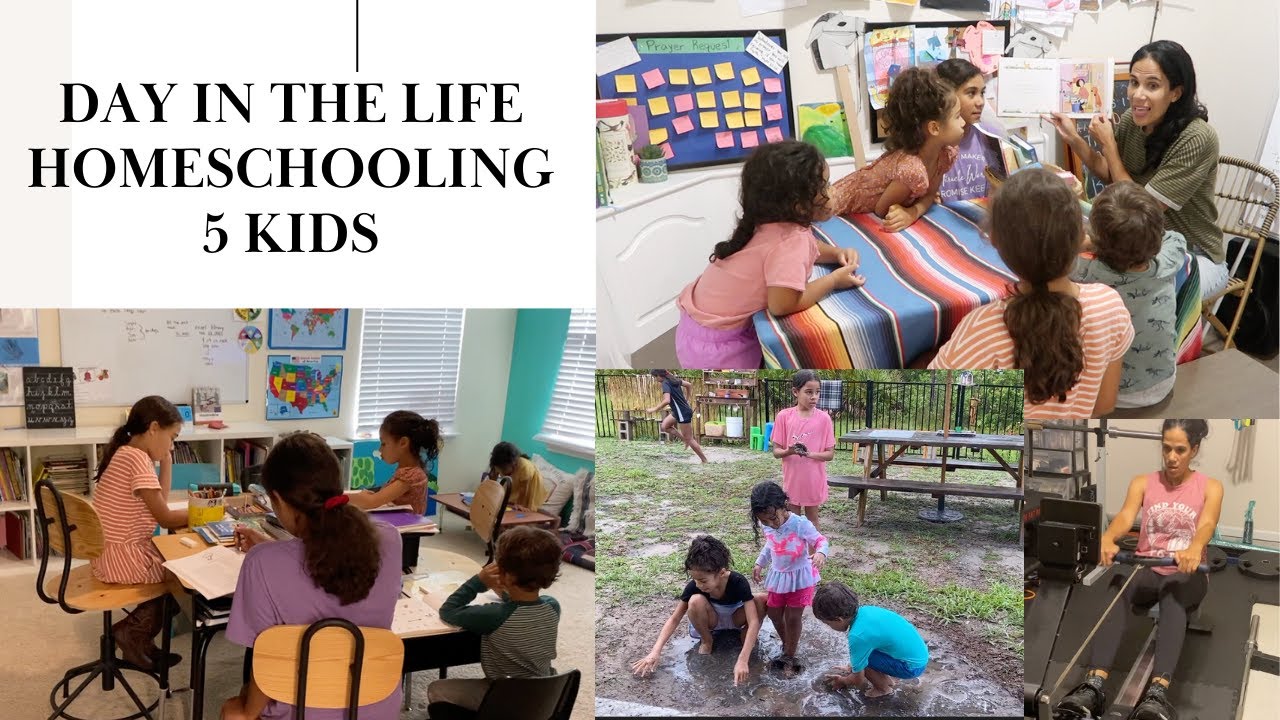 Day in the Life Homeschooling 5 kids in Spring - YouTube