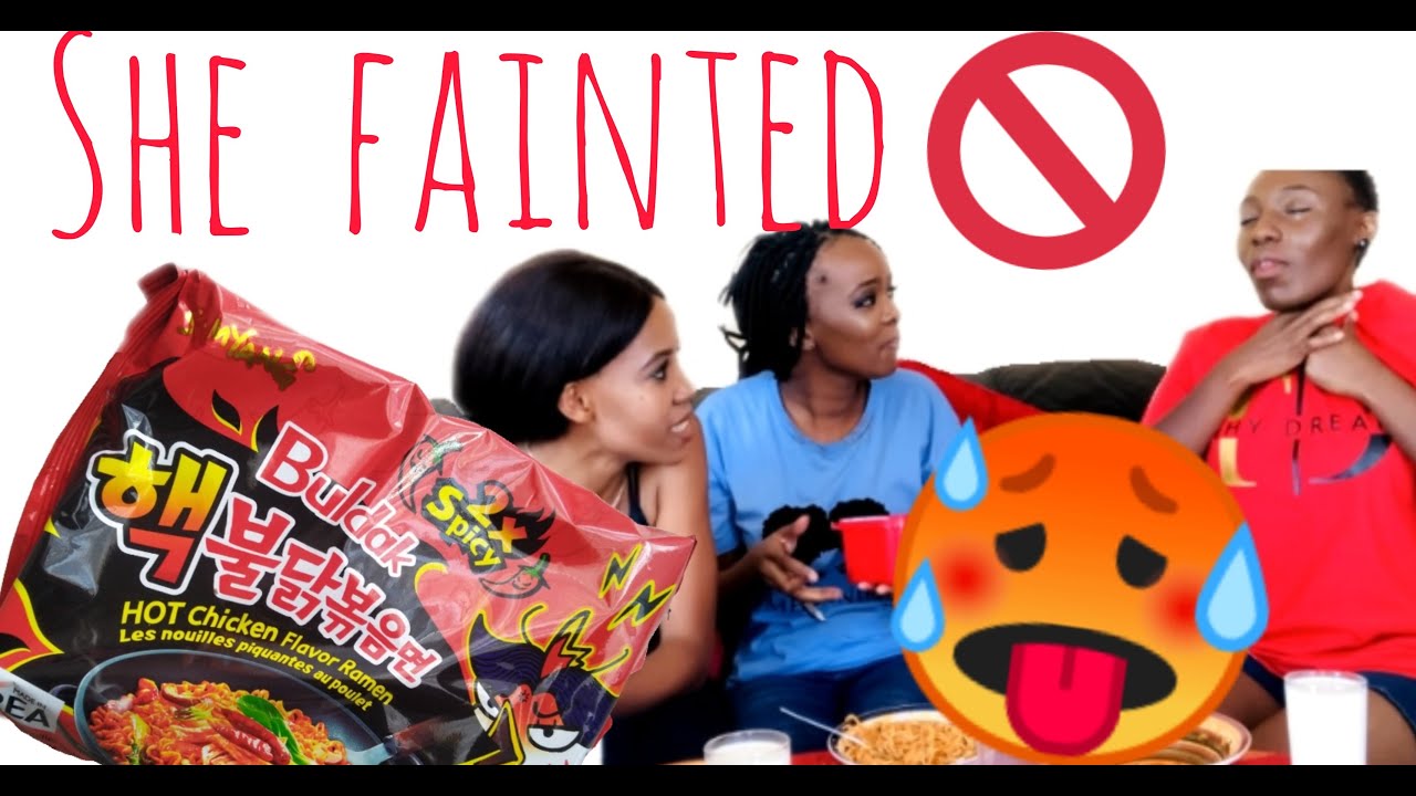 SPICY NOODLES CHALLENGE!! *hilarious* South African Youtuber.