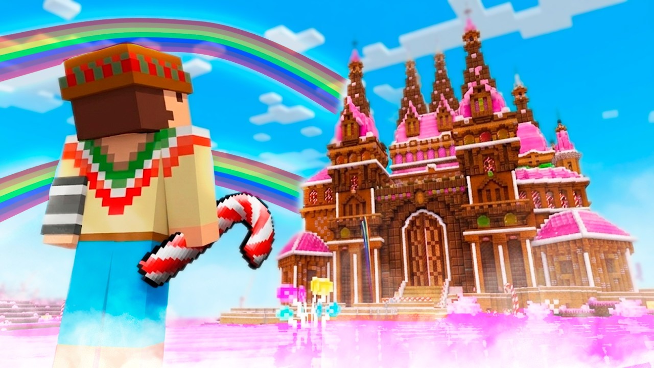 ¡Minecraft PERO TODO es DULCE! 🤤🍬🍫 MINECRAFT PERO SILVIOGAMER