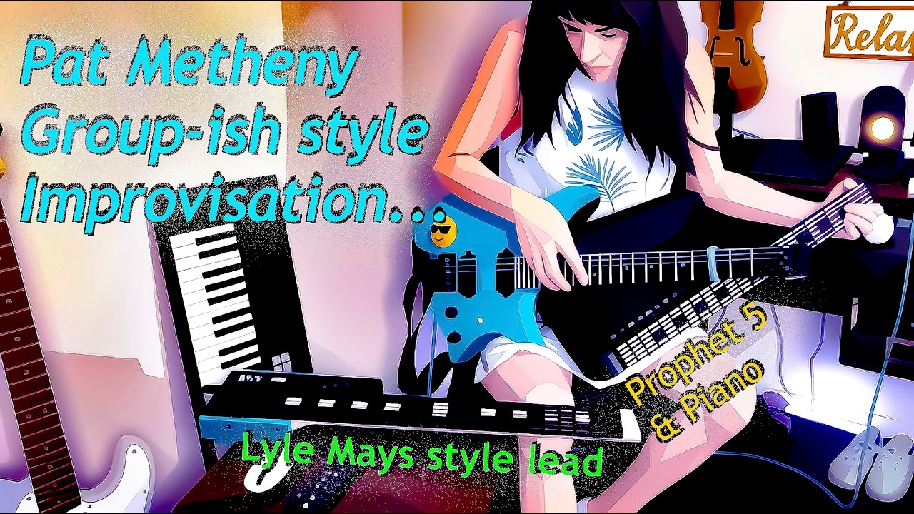 Watch 12 mins of Pat Metheny Group-ish improv....keys & guitar (which ends up sounding more Steps Ahead) on YouTube Watch 12 mins of Pat Metheny Group-ish improv....keys & guitar (which ends up sounding more Steps Ahead) on YouTube