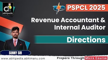 PSPCL Exam 2025 | RA/IA | Logical Reasoning | Directions | Micro course | by abhipedia