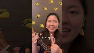 🌮RAINING TACOS UKULELE PLAYALONG #shorts