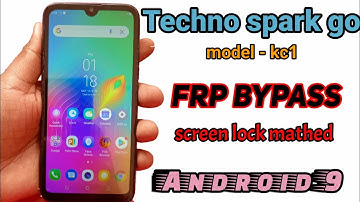 techno kc1 frp bypass || techno spark go (kc1) frp bypass android 9 leatest trick