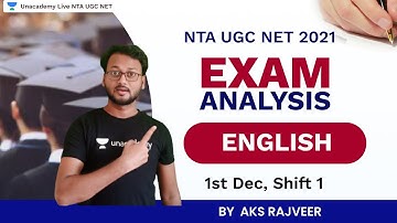 Paper Analysis Memory Based | NTA UGC NET 2021 | English Shift 1 | AKS Rajveer