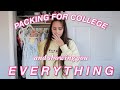 showing you EXACTLY ALL of the clothes i'm bringing to college