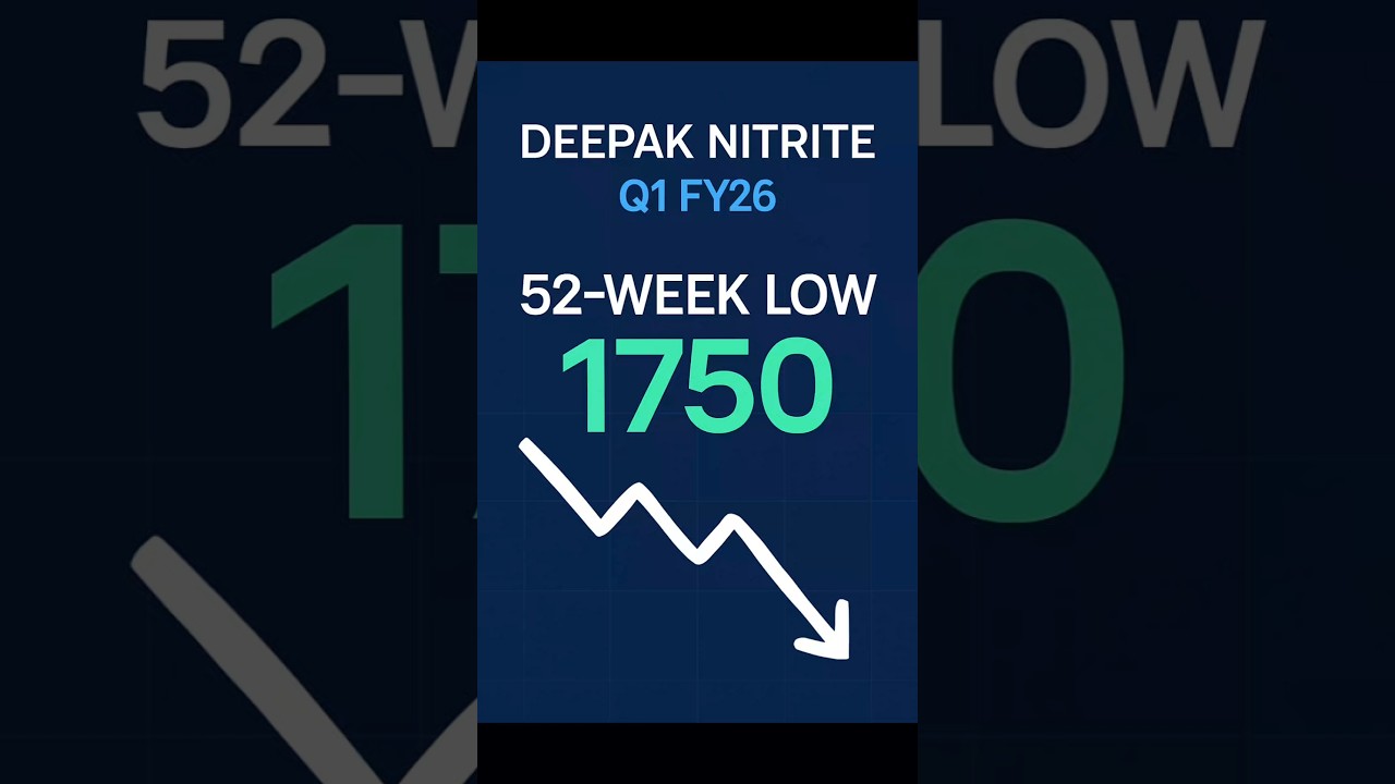 Deepak Nitrite Hits 52-Week Low! Quick Q1 FY26 Update 