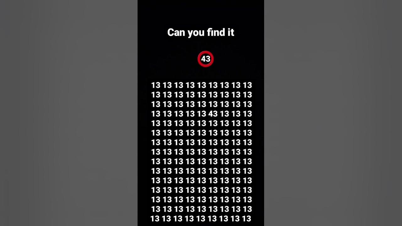 Can You Find It Game