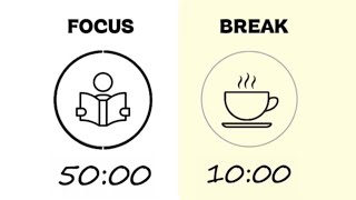 50/10 Pomodoro Timer with Brown Noise 🎧 4 Hour Study with Me for Deep Focus &amp; ADHD