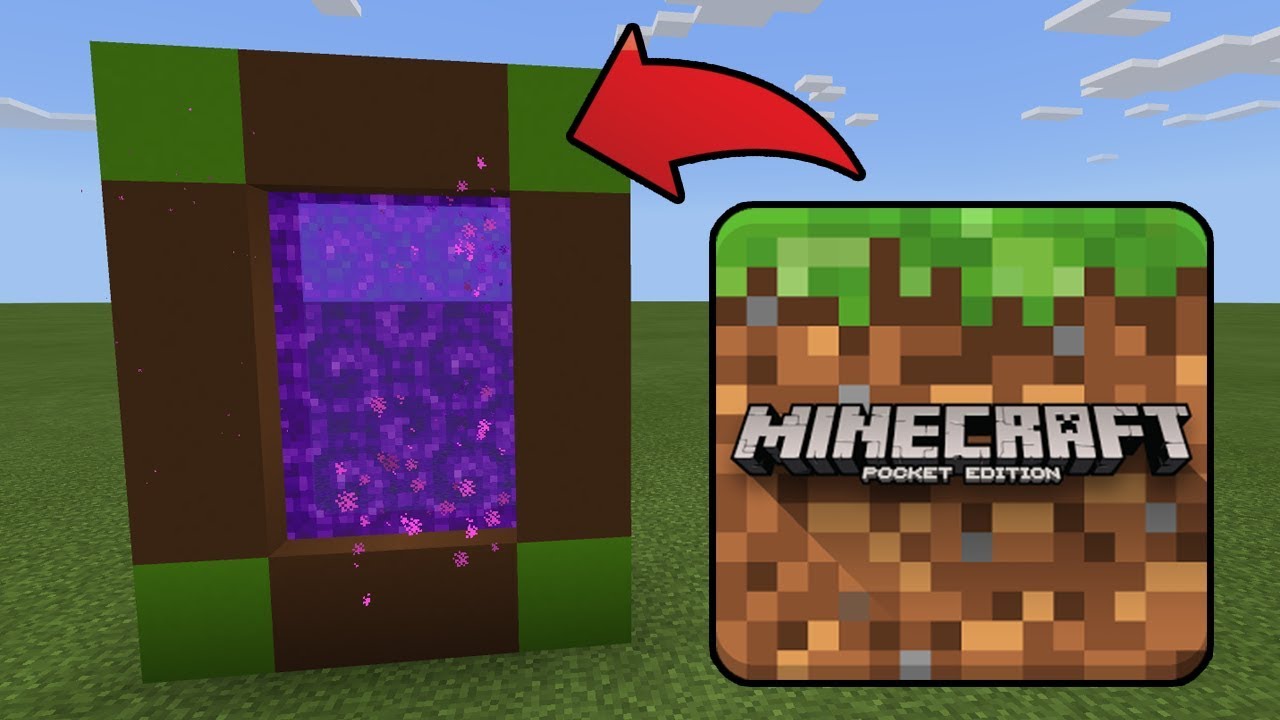 Mcpe How To Make A Portal To The Minecraft Dimension Youtube
