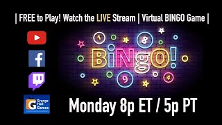 Grange Hall BINGO - Monday Virtual BINGO Game Night | FREE to Play! - 12/27