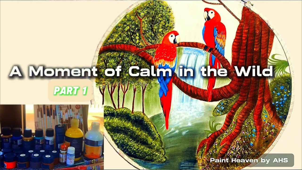 Easy Forest Landscape Small Tree Painting for Beginners 🌿 | Step-by-Step Acrylic Tutorial | Part 1