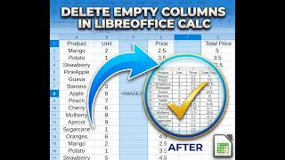 How to Delete Empty Columns in LibreOffice Calc | Remove Blank Columns in Seconds | Libre Office Cal