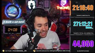 Grefg explota en directo al ver que le regalan 2000 subs en el modo Ultrainstinto