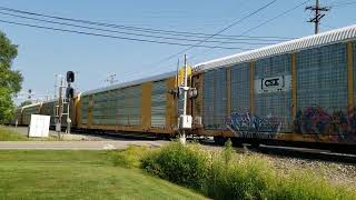 CP 6644 (D-Day Unit) Trails on CPKC 137 Through Romulus, MI.