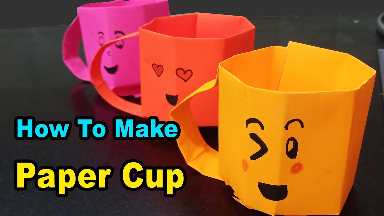 How paper craft # Diy mini paper cup # our arts world - YouTube