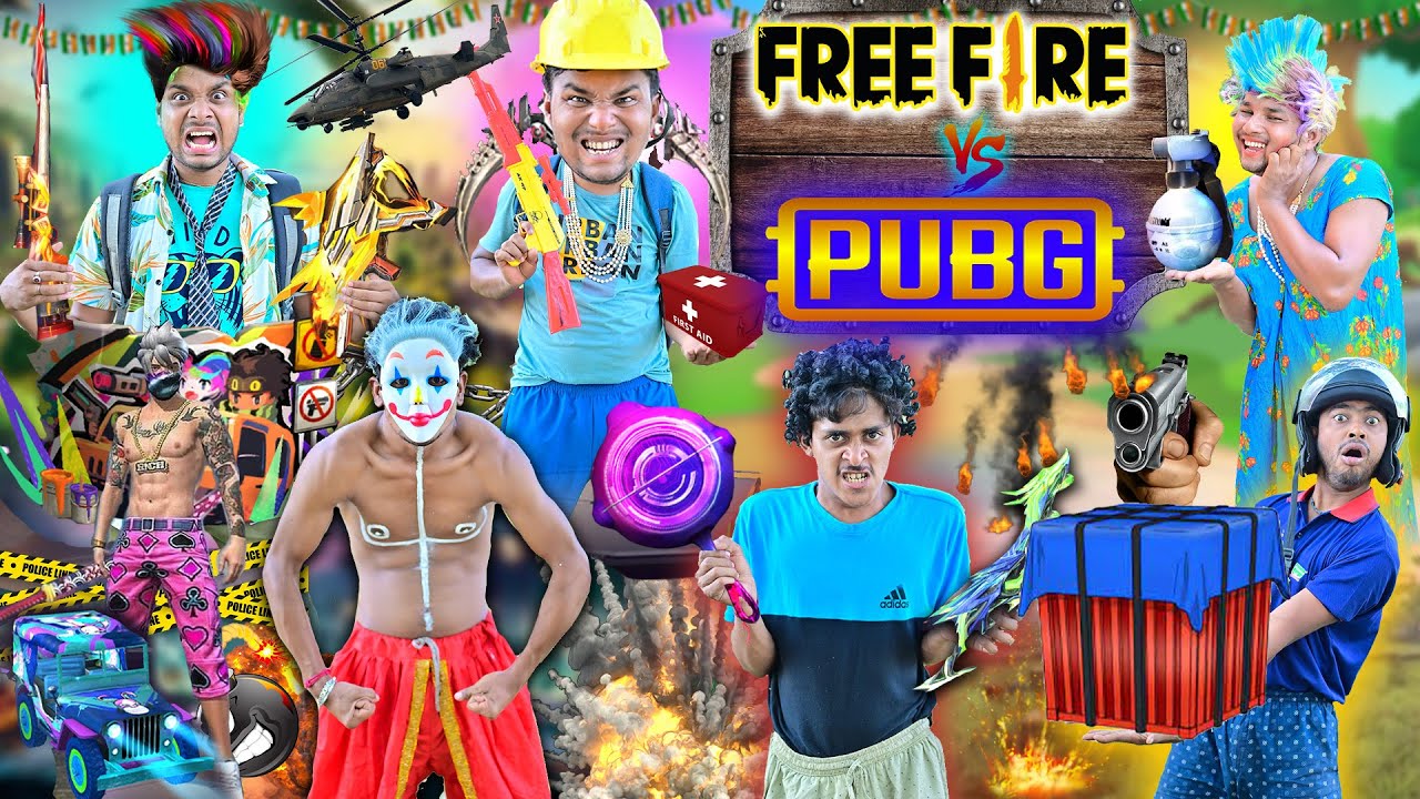 ফ্রি ফায়ার VS পাবজি 💣💣|| লালু ভোলুর ফ্রি ফায়ার 🤠🤠|| Free Fire vs Pubg 🔫🔫|| #freefire #pubgmobile