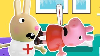 Historia de cerdo y doctor para niños | dibujos animados de juguetes