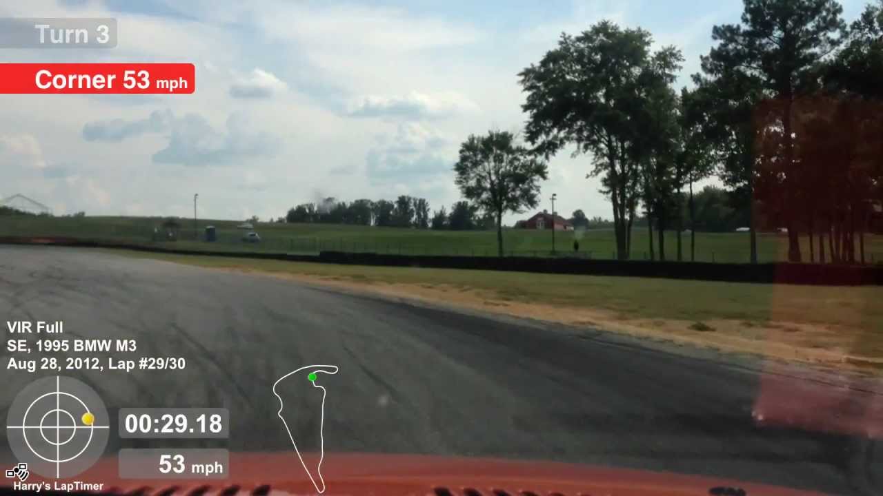 VIR 2012 Fastest Lap (with data overlay) YouTube